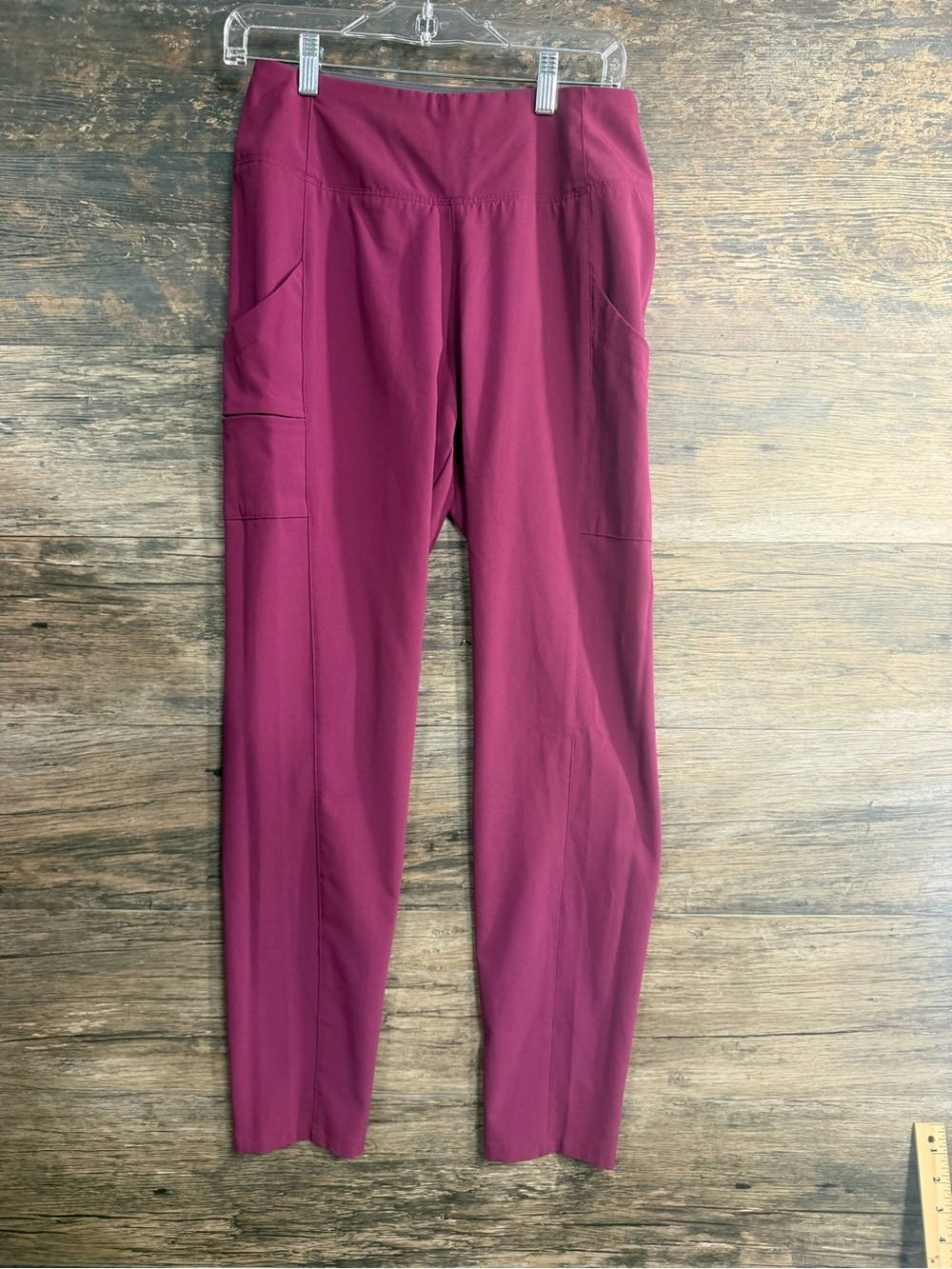 WonderWink Women's Scrub Pant with Side Pockets - Berry Plum